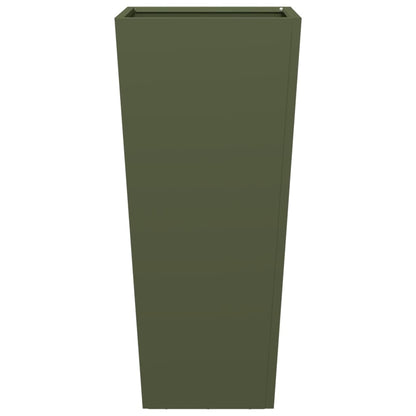 vidaXL Garden Planter Olive Green 35x35x75 cm Steel 5
