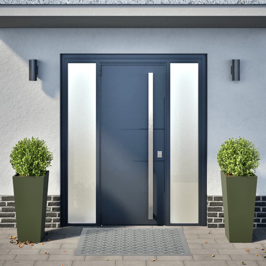 vidaXL Garden Planters Olive Green 2 pcs 35x35x75 cm Steel 3