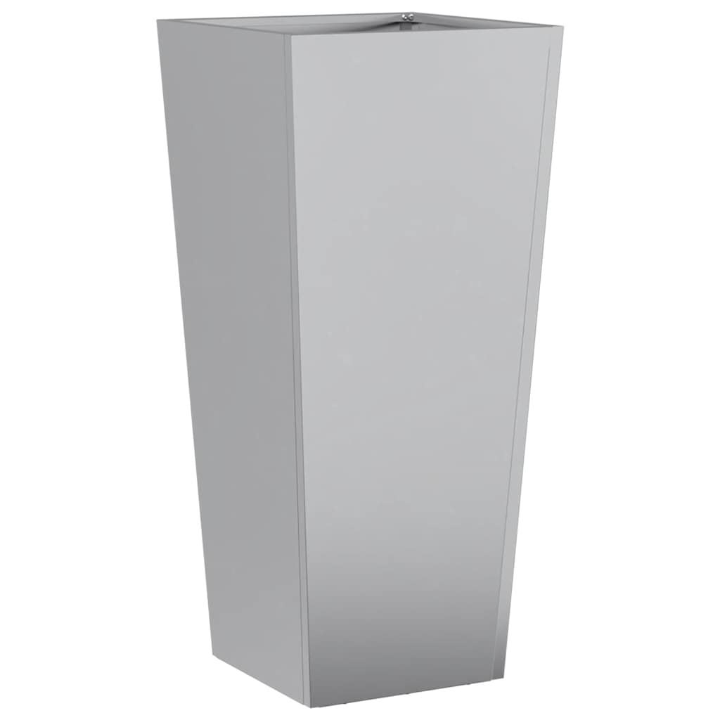 vidaXL Garden Planters 35x35x75 cm 2 pcs Galvanised Steel 5