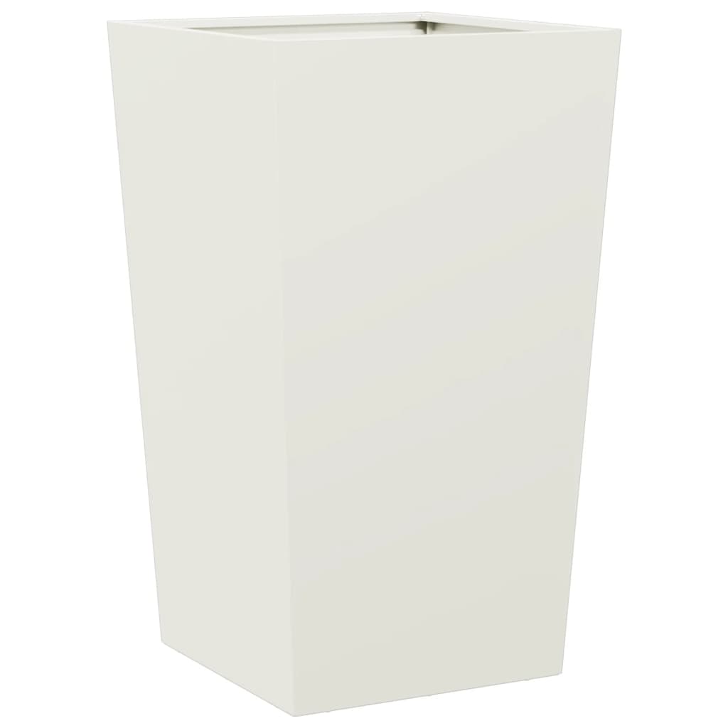 vidaXL Garden Planter White 45x45x75 cm Steel 2