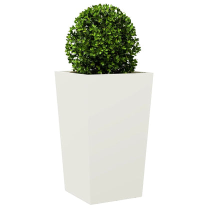 vidaXL Garden Planter White 45x45x75 cm Steel 3