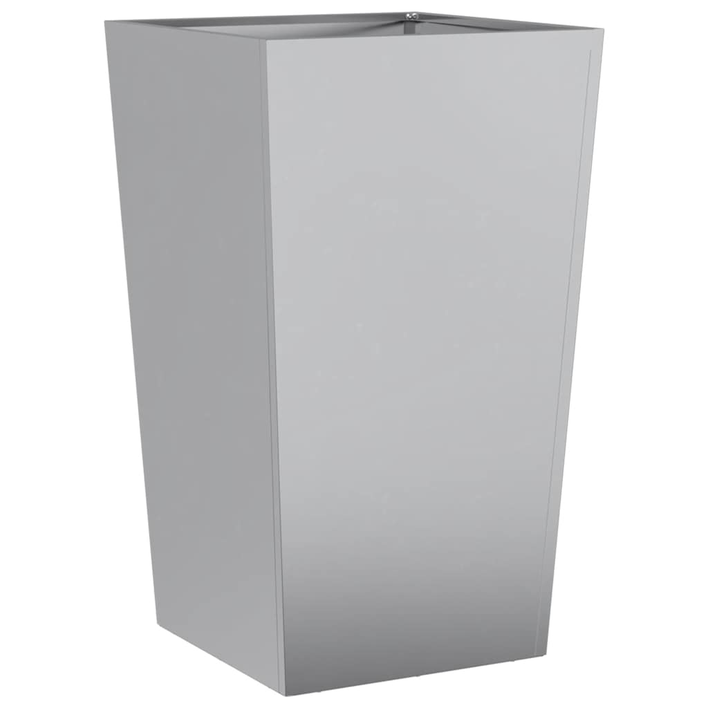 vidaXL Garden Planter 45x45x75 cm Galvanised Steel 2