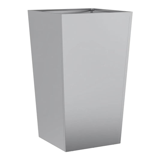 Garden Planter Black Steel 1 Height 75 cm Galvanized steel/grey 45 cm 45 cm