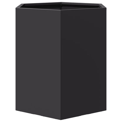 vidaXL Garden Planter 2 pcs Black Hexagon 46x40x45 cm Steel 6