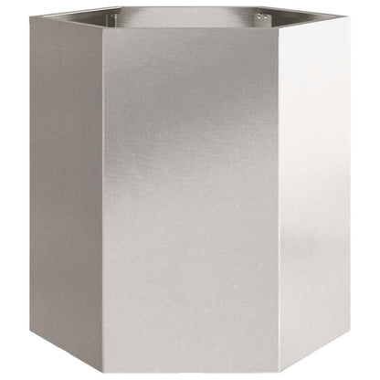 vidaXL Garden Planter Hexagon 46x40x45 cm Stainless Steel 4
