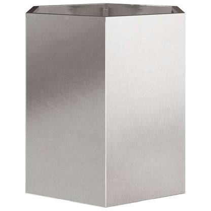 vidaXL Garden Planter Hexagon 46x40x45 cm Stainless Steel 5