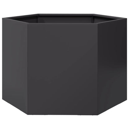 vidaXL Garden Planter Black Hexagon 69x60x45 cm Steel 5