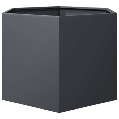 vidaXL Garden Planter Anthracite Hexagon 69x60x45 cm Steel 4