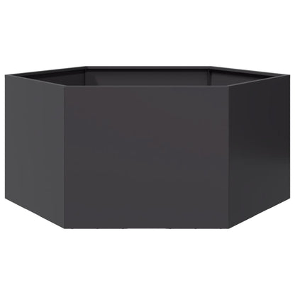 vidaXL Garden Planter Black Hexagon 104x90x45 cm Steel 6