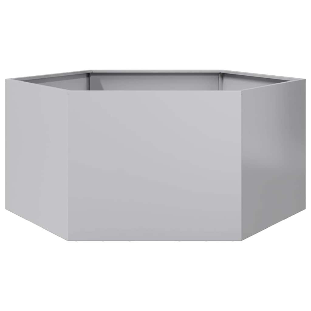vidaXL Garden Planter Hexagon 104x90x45 cm Galvanized Steel 1