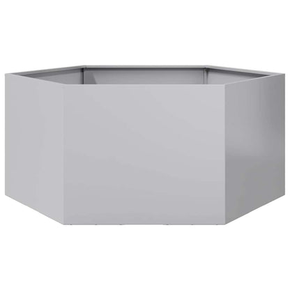 vidaXL Garden Planter Hexagon 104x90x45 cm Galvanized Steel 1