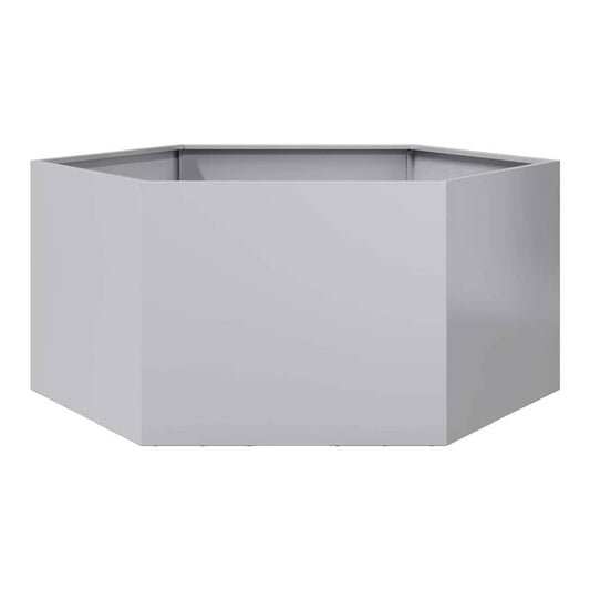 Planter Rusty 90x90x45 cm Corten Steel 1 Width 104 cm Galvanized steel/grey