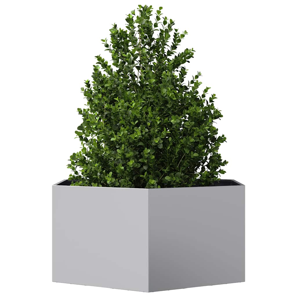 vidaXL Garden Planter Hexagon 104x90x45 cm Galvanized Steel 3
