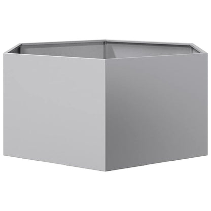 vidaXL Garden Planter Hexagon 104x90x45 cm Galvanized Steel 4