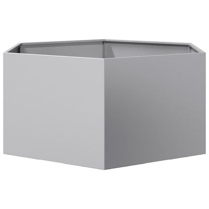 vidaXL Garden Planter Hexagon 104x90x45 cm Galvanized Steel 5