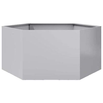 vidaXL Garden Planter Hexagon 104x90x45 cm Galvanized Steel 6
