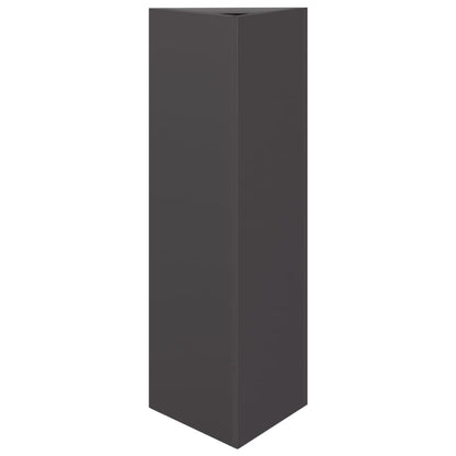 vidaXL Garden Planters 2 pcs Black Triangular 30x26x75 cm Steel 5