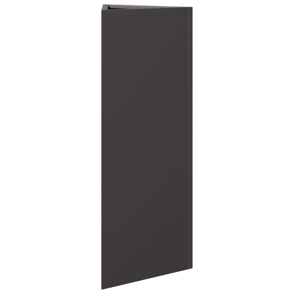 vidaXL Garden Planters 2 pcs Black Triangular 30x26x75 cm Steel 6