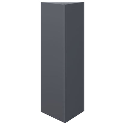 vidaXL Garden Planters 2 pcs Anthracite Triangular 30x26x75 cm Steel 5