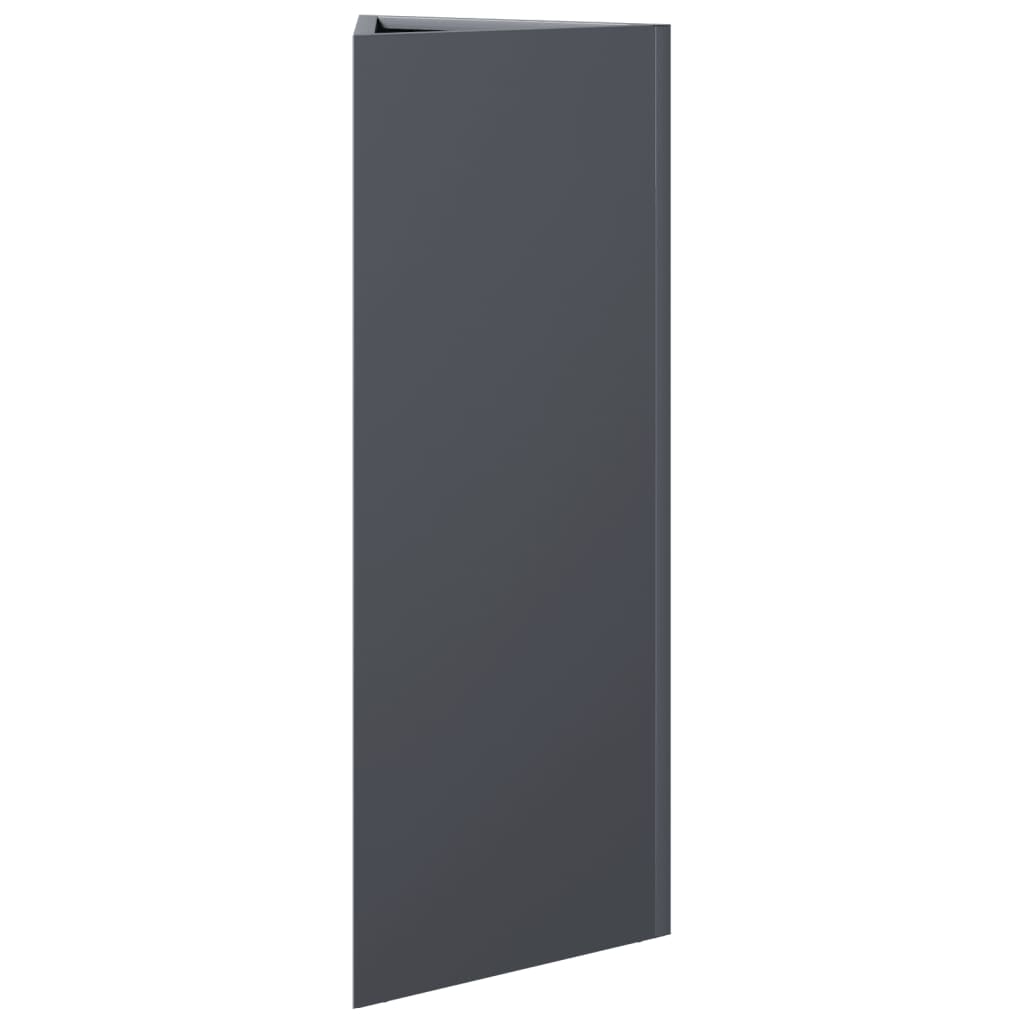 vidaXL Garden Planters 2 pcs Anthracite Triangular 30x26x75 cm Steel 6