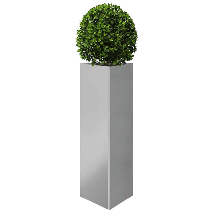 vidaXL Garden Planters 2 pcs Triangular 30x26x75 cm Galvanized Steel 4