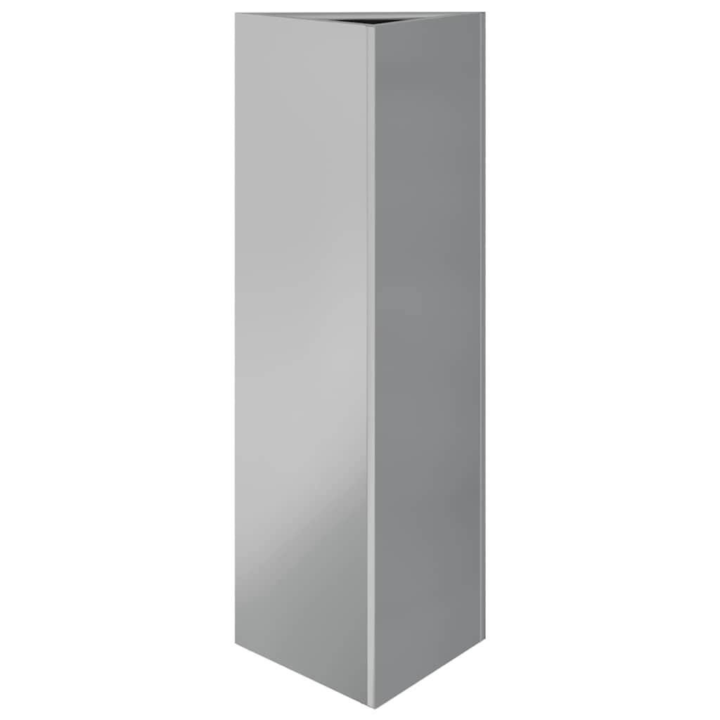 vidaXL Garden Planters 2 pcs Triangular 30x26x75 cm Galvanized Steel 5