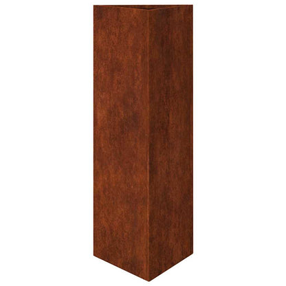 vidaXL Garden Planters 2 pcs Triangular 30x26x75 cm Weathering Steel 5