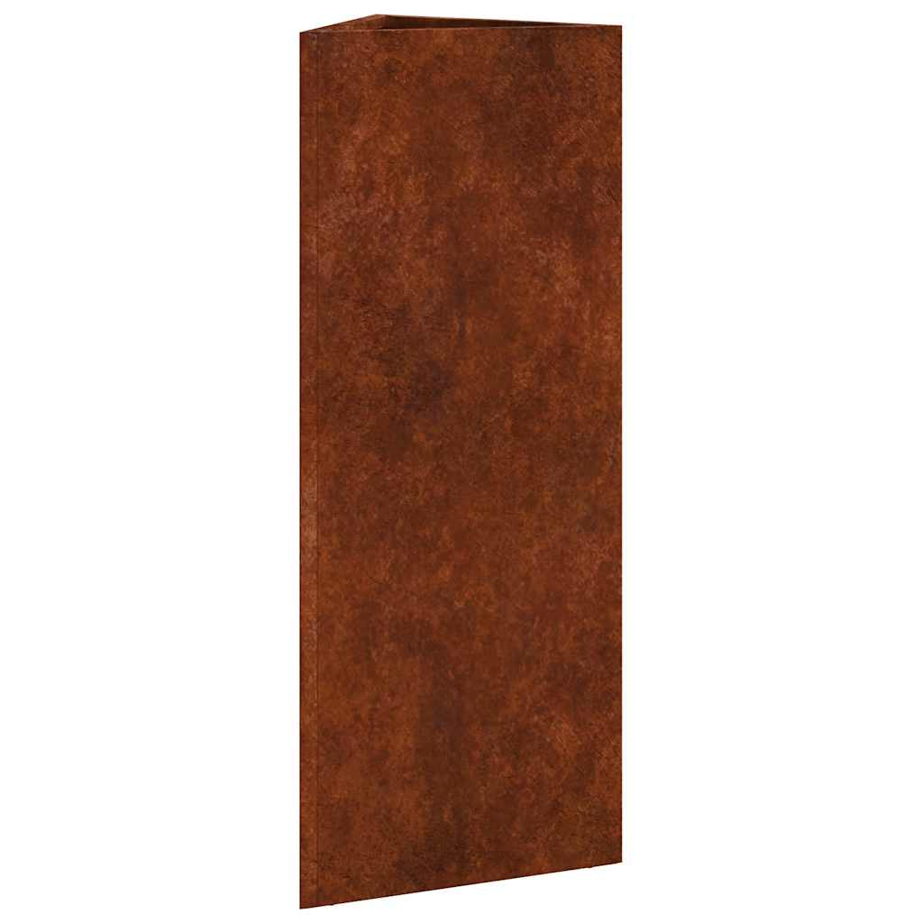 vidaXL Garden Planters 2 pcs Triangular 30x26x75 cm Weathering Steel 6