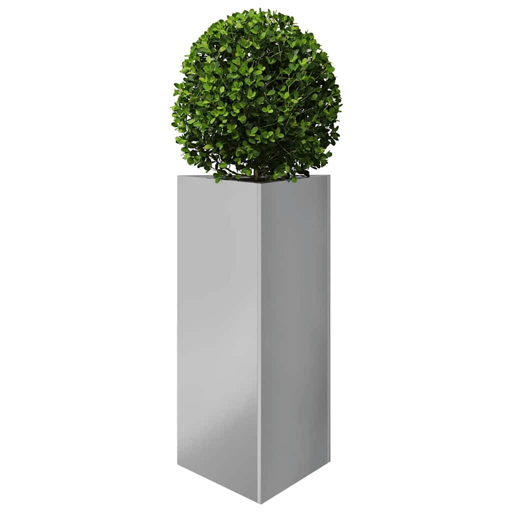 vidaXL Garden Planters 2 pcs Triangular 40x34.5x75 cm Galvanized Steel 4