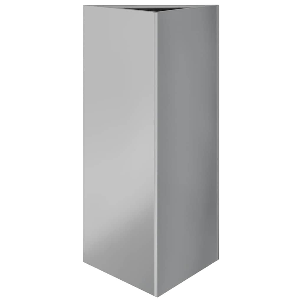vidaXL Garden Planters 2 pcs Triangular 40x34.5x75 cm Galvanized Steel 5