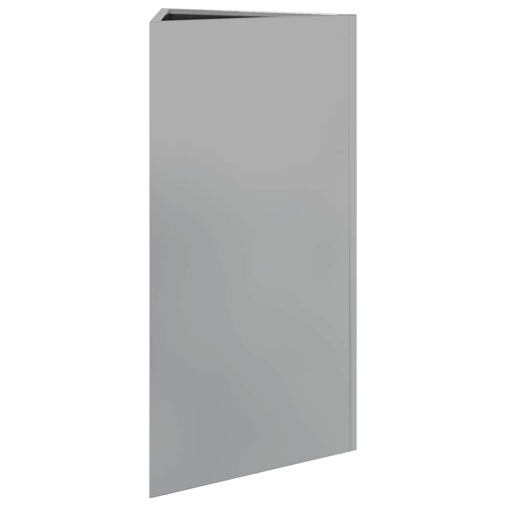 vidaXL Garden Planters 2 pcs Triangular 40x34.5x75 cm Galvanized Steel 6