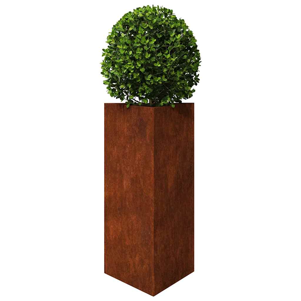 vidaXL Garden Planters 2 pcs Triangular 40x34.5x75 cm Weathering Steel 4