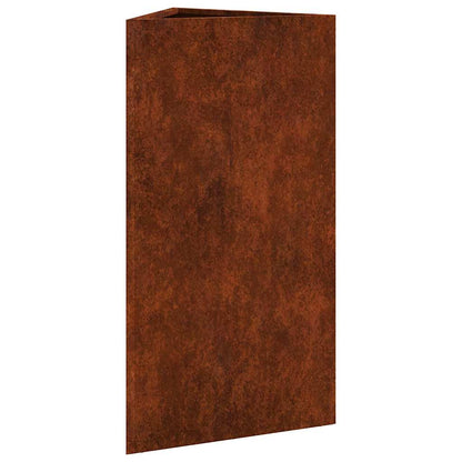 vidaXL Garden Planters 2 pcs Triangular 40x34.5x75 cm Weathering Steel 5