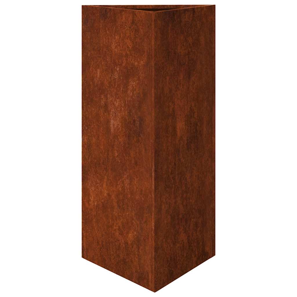 vidaXL Garden Planters 2 pcs Triangular 40x34.5x75 cm Weathering Steel 6