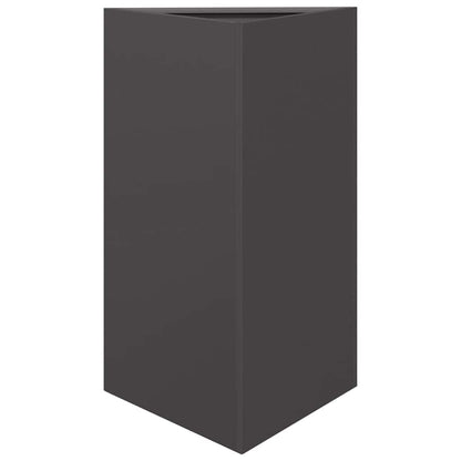 vidaXL Garden Planters 2 pcs Black Triangular 50x43x75 cm Steel 5