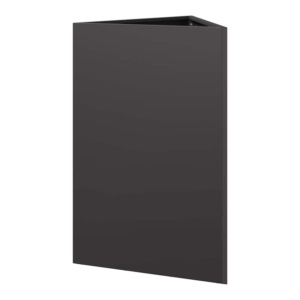 Garden Planters Black Triangular 50x43x75 cm Steel 2 pcs Steel/black