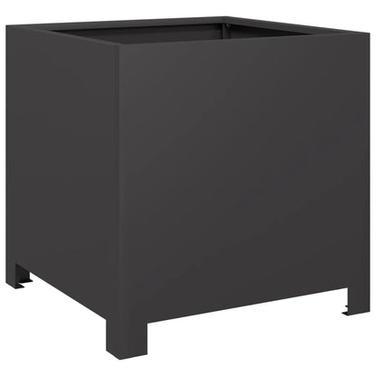 vidaXL Garden Planters 2 pcs Black 40x40x40 cm Steel 5