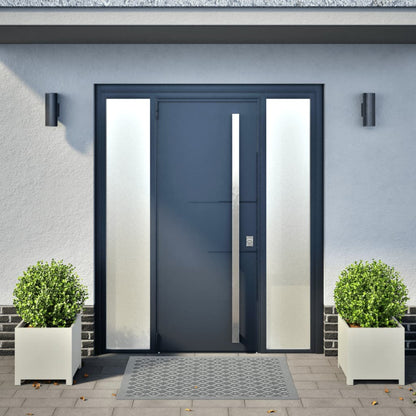 vidaXL Garden Planters 2 pcs White 40x40x40 cm Steel 3