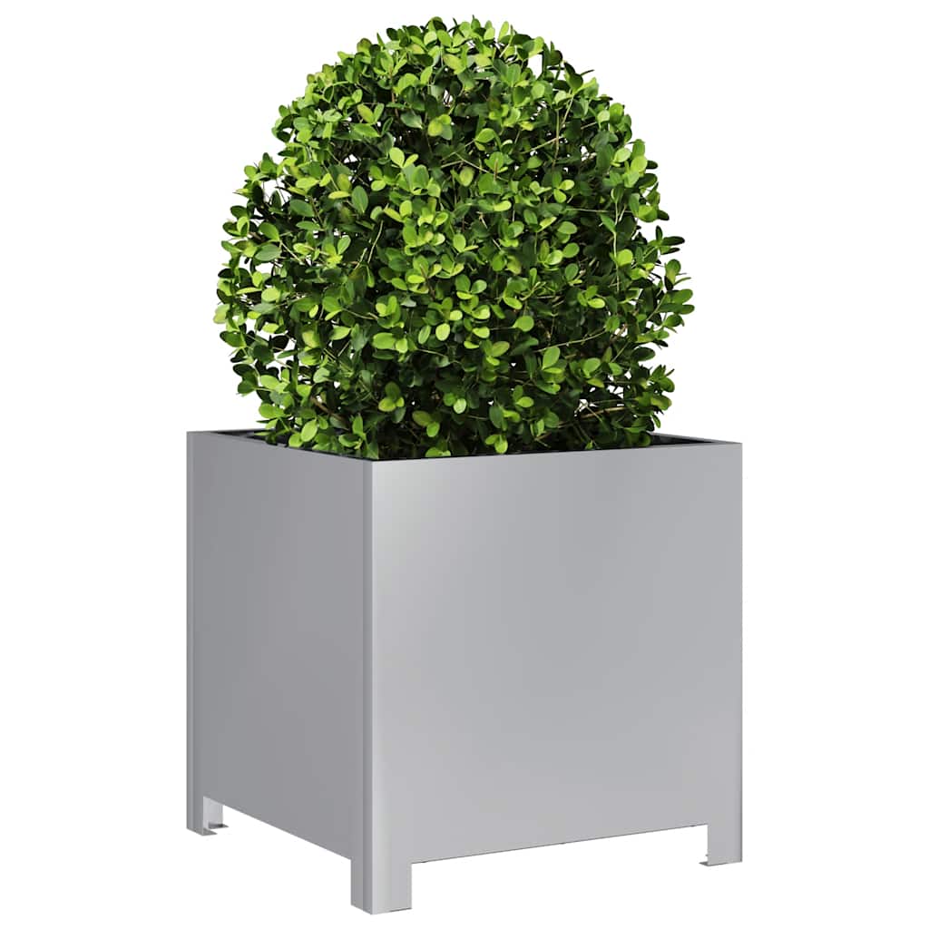 vidaXL Garden Planters 2 pcs 40x40x40 cm Galvanised Steel 4