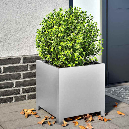 vidaXL Garden Planters 2 pcs 40x40x40 cm Galvanised Steel 1