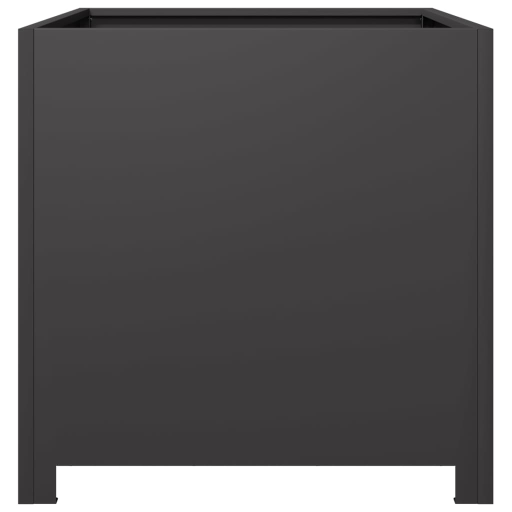 vidaXL Garden Planter Black 50x50x50 cm Steel 5