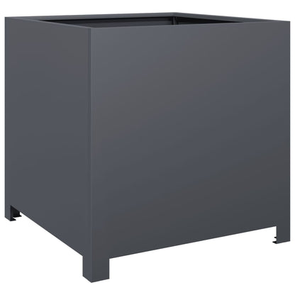 vidaXL Garden Planter Anthracite 50x50x50 cm Steel 2