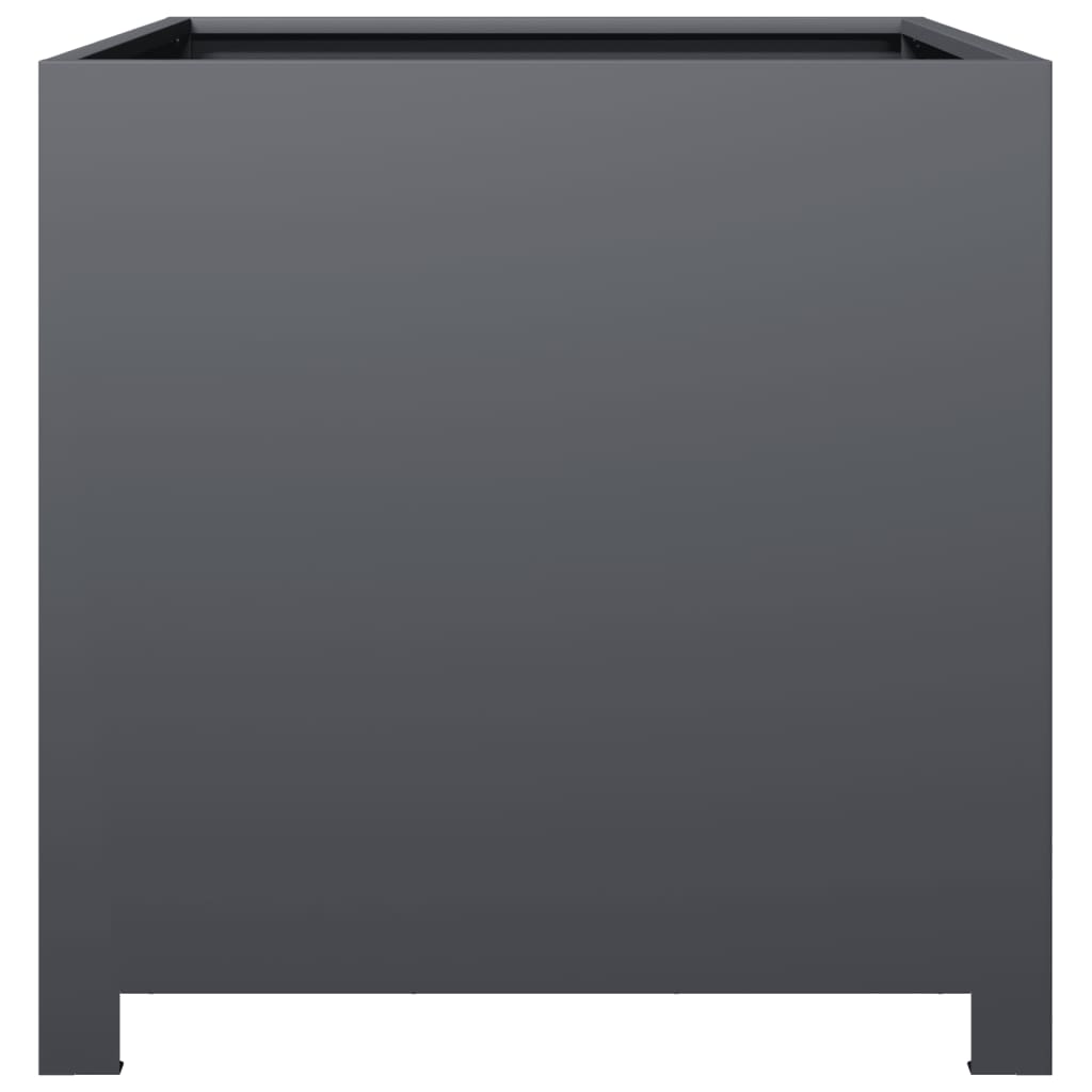 vidaXL Garden Planter Anthracite 50x50x50 cm Steel 4