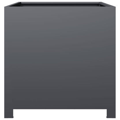 vidaXL Garden Planter Anthracite 50x50x50 cm Steel 4