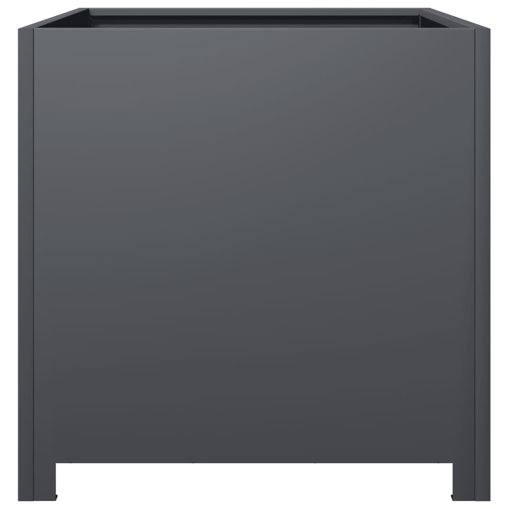 vidaXL Garden Planter Anthracite 50x50x50 cm Steel 5