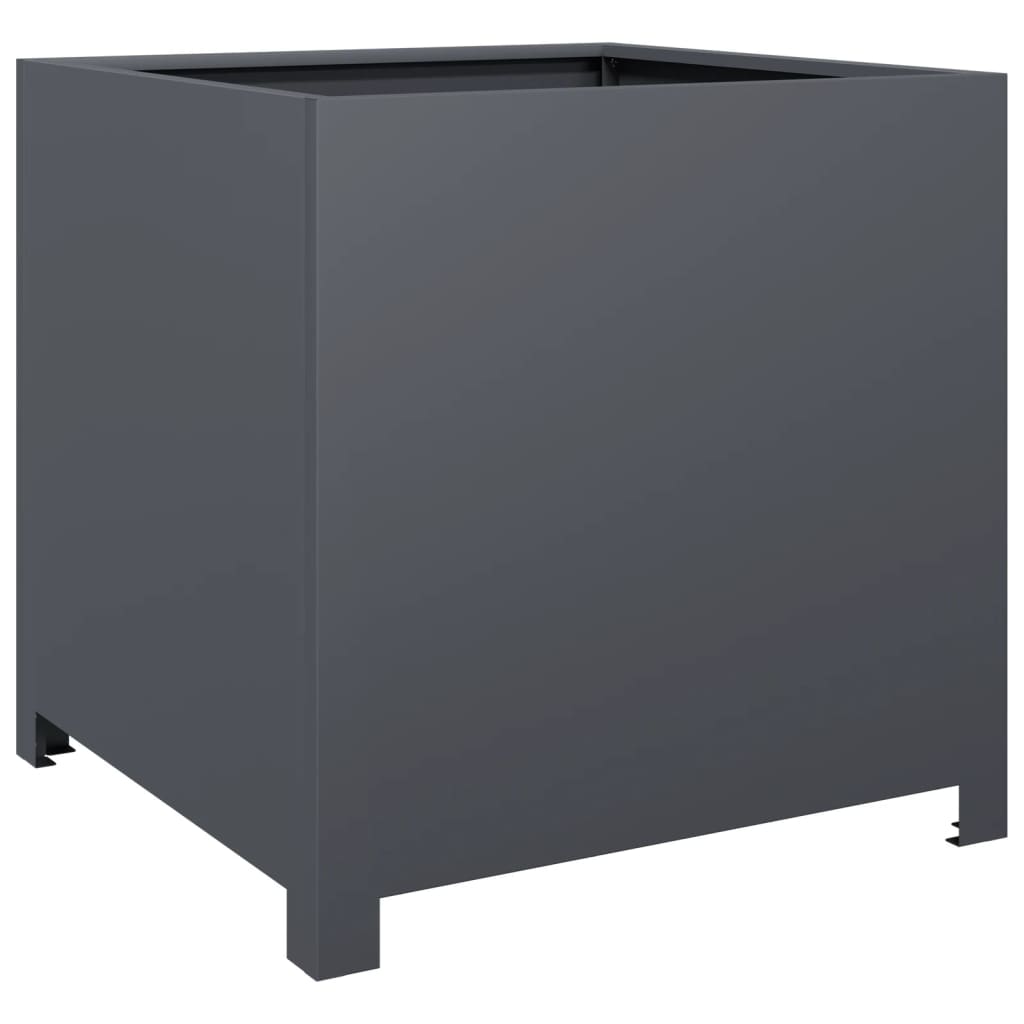 vidaXL Garden Planter Anthracite 50x50x50 cm Steel 6