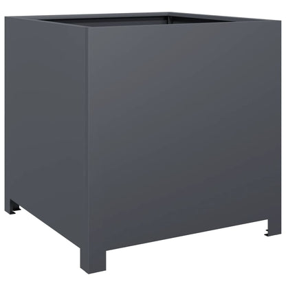 vidaXL Garden Planter Anthracite 50x50x50 cm Steel 6