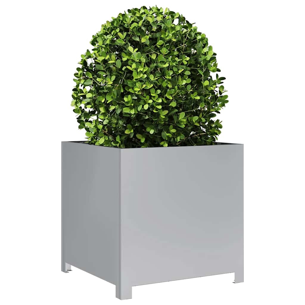 vidaXL Garden Planter 50x50x50 cm Galvanised Steel 3