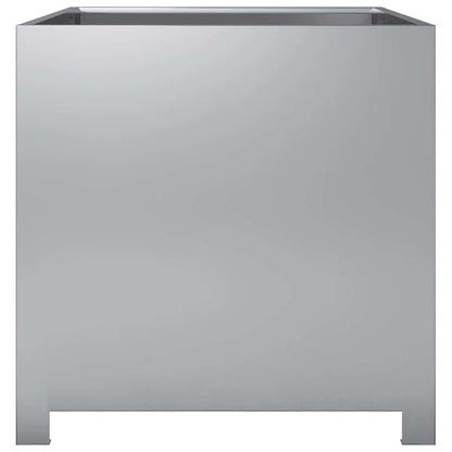 vidaXL Garden Planter 50x50x50 cm Galvanised Steel 4