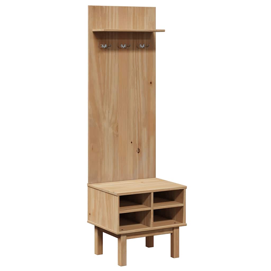 vidaXL Hall Unit OTTA 50x40x160 cm Solid Wood Pine 2